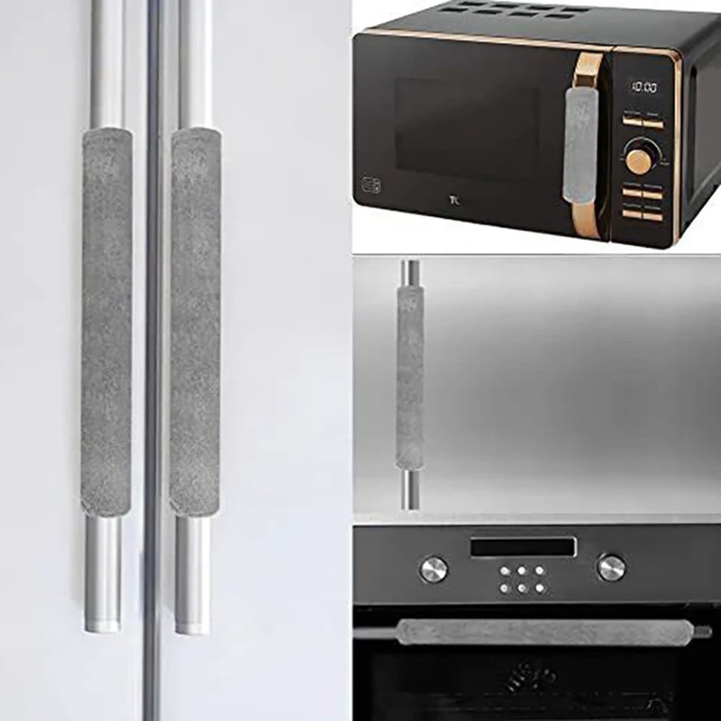 Kitchen Appliances With Red Knobs - 2 szt./zestaw Nakładki na klamki lodówki