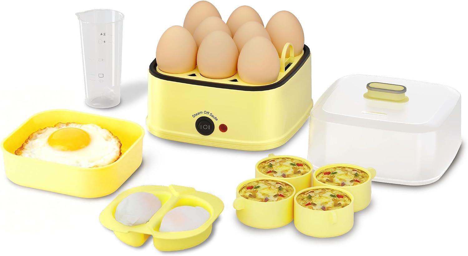 Egg Cooker Rapid - Elektryczny parowar do jajek 8-w-1: Szybkie