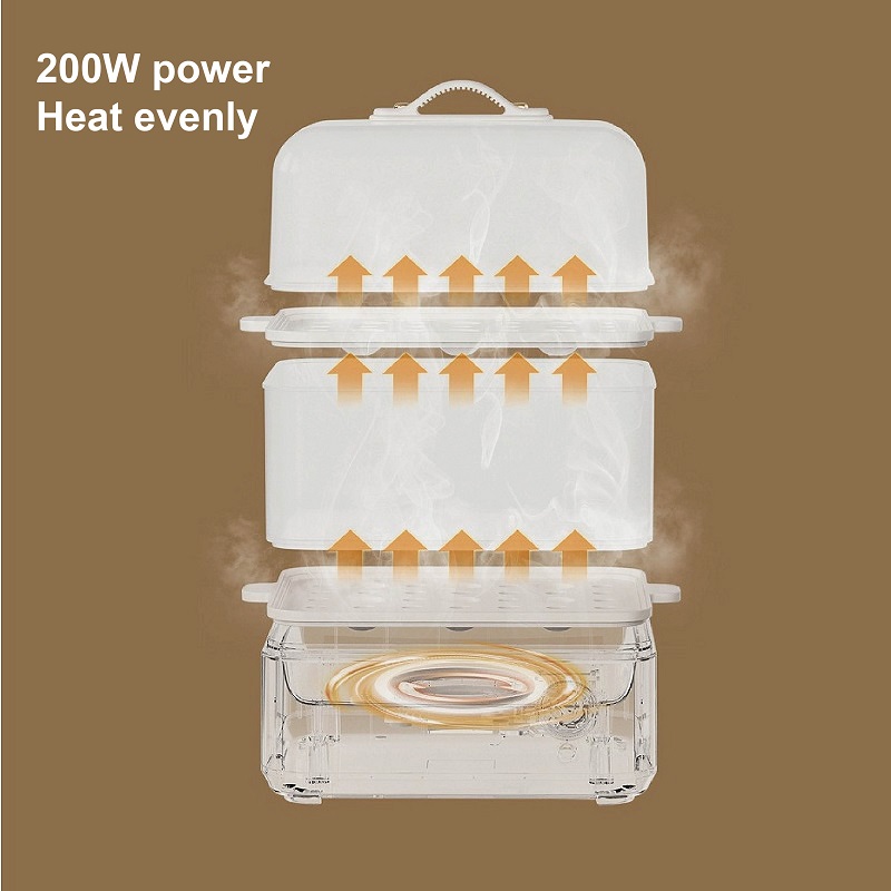 Egg Cooker Rapid - Elektryczny parowar do jajek 200W, dwuwarstwowy,